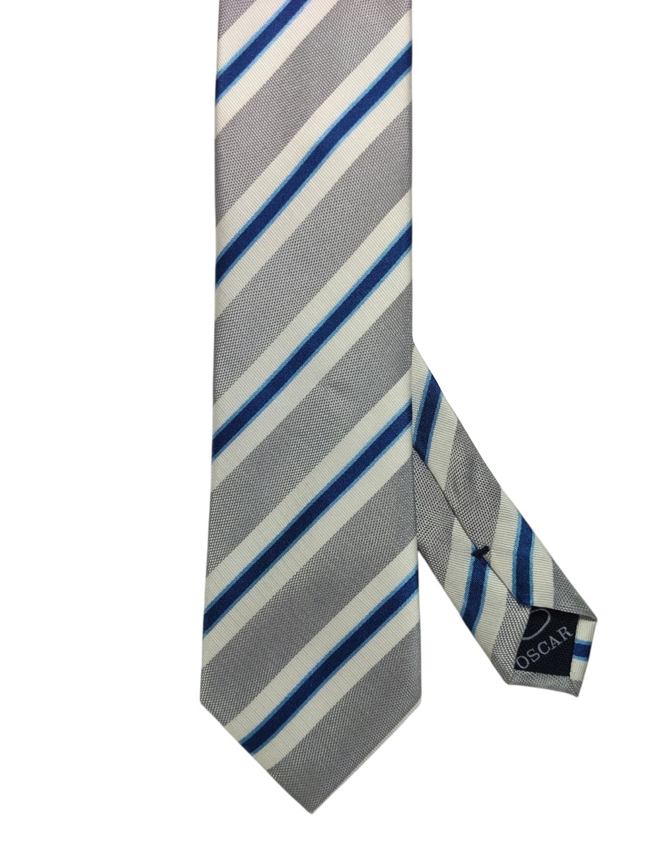 Corbata regular estampado a rayas para hombre 1