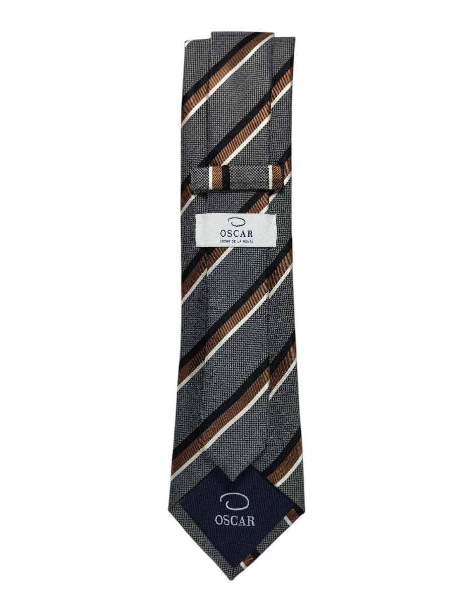 Corbata regular estampado a rayas para hombre 3