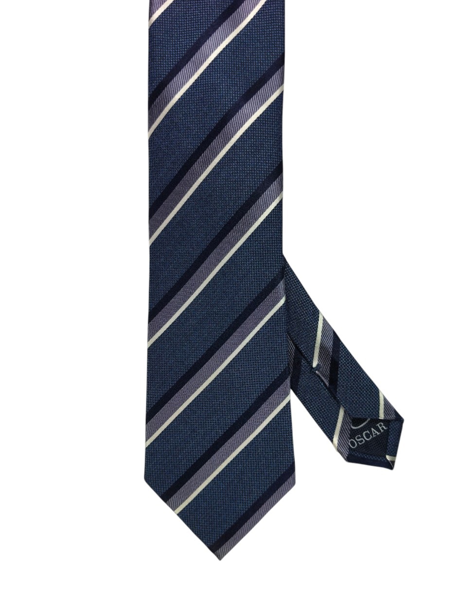 Corbata regular estampado a rayas para hombre