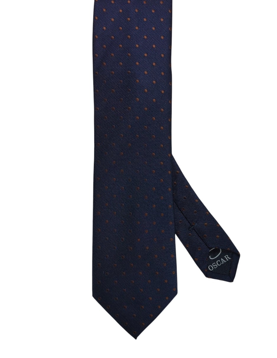 Corbata regular estampado lunares para hombre 1