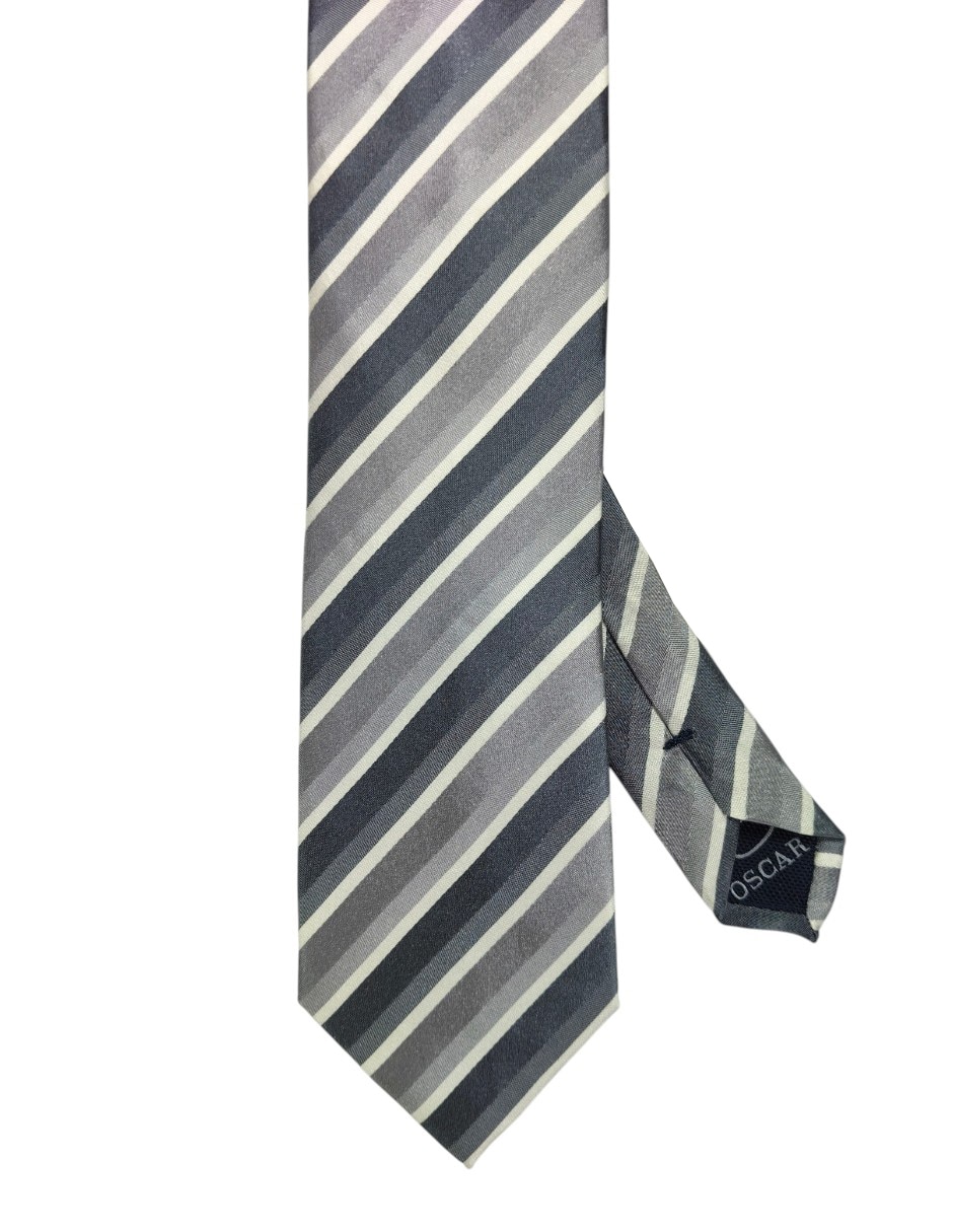 Corbata regular estampado a rayas para hombre 1