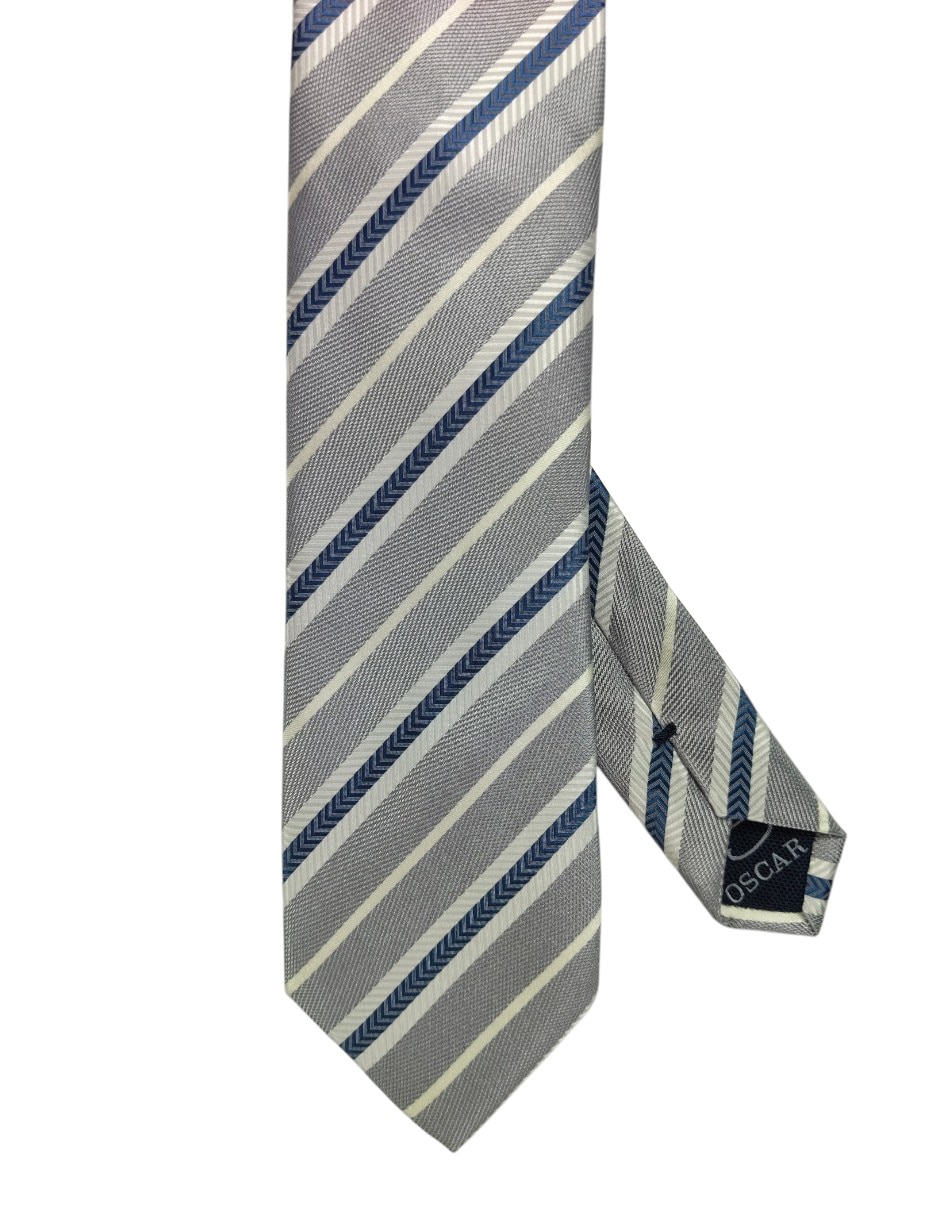 Corbata regular estampado a rayas para hombre 1