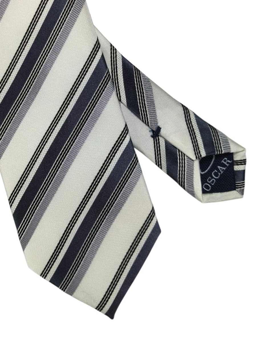 Corbata regular estampado a rayas para hombre 2