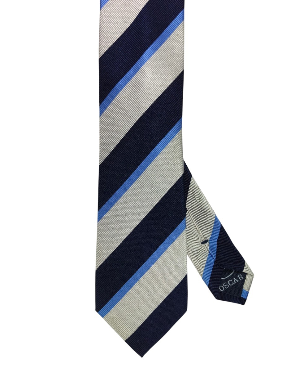 Corbata regular estampado a rayas para hombre