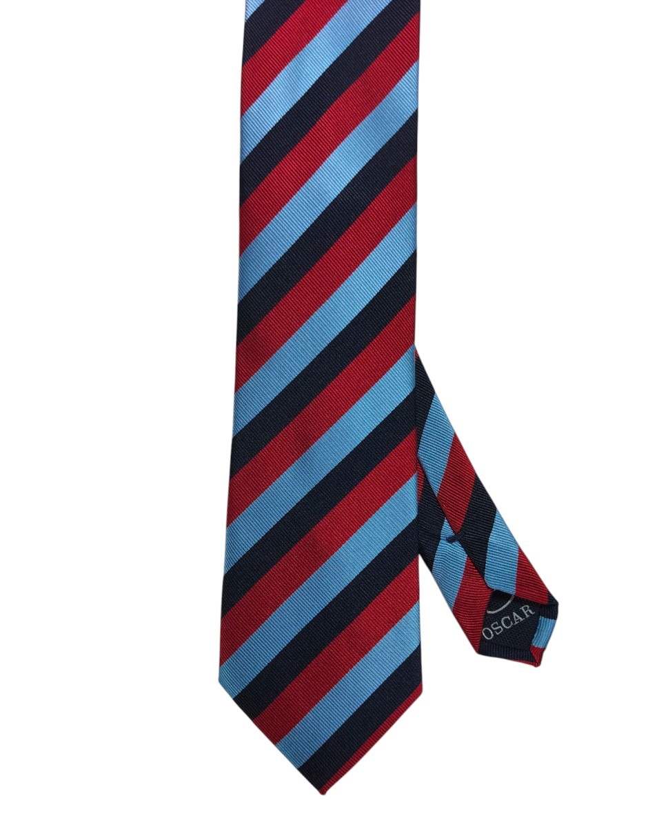 Corbata regular estampado a rayas para hombre 1