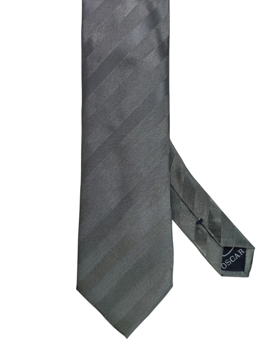 Corbata regular estampado a rayas para hombre 1