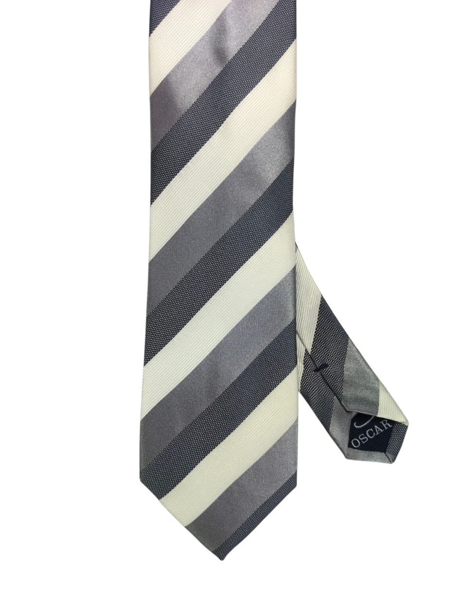 Corbata regular estampado a rayas para hombre 1