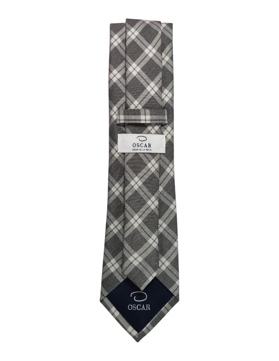 Corbata regular estampado a cuadros para hombre 3