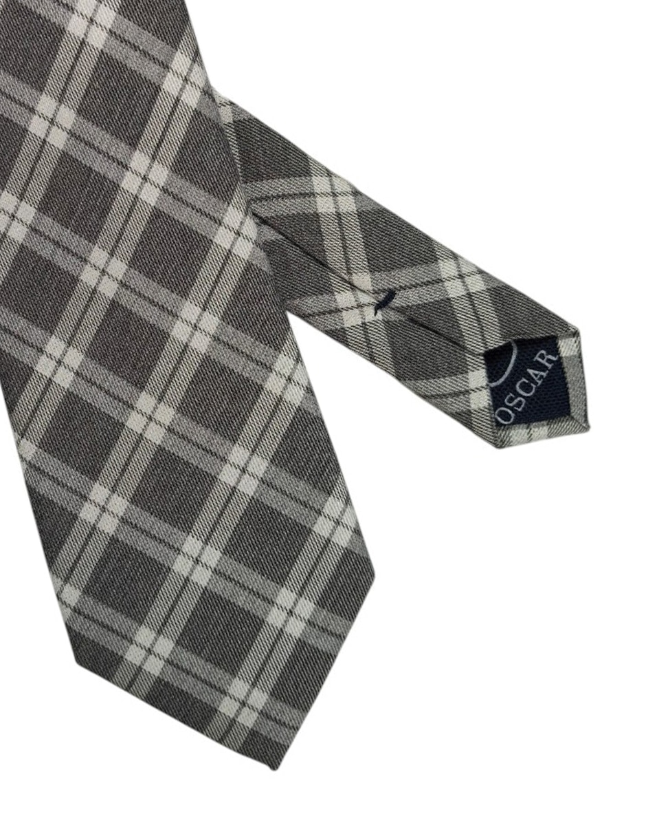 Corbata regular estampado a cuadros para hombre 2