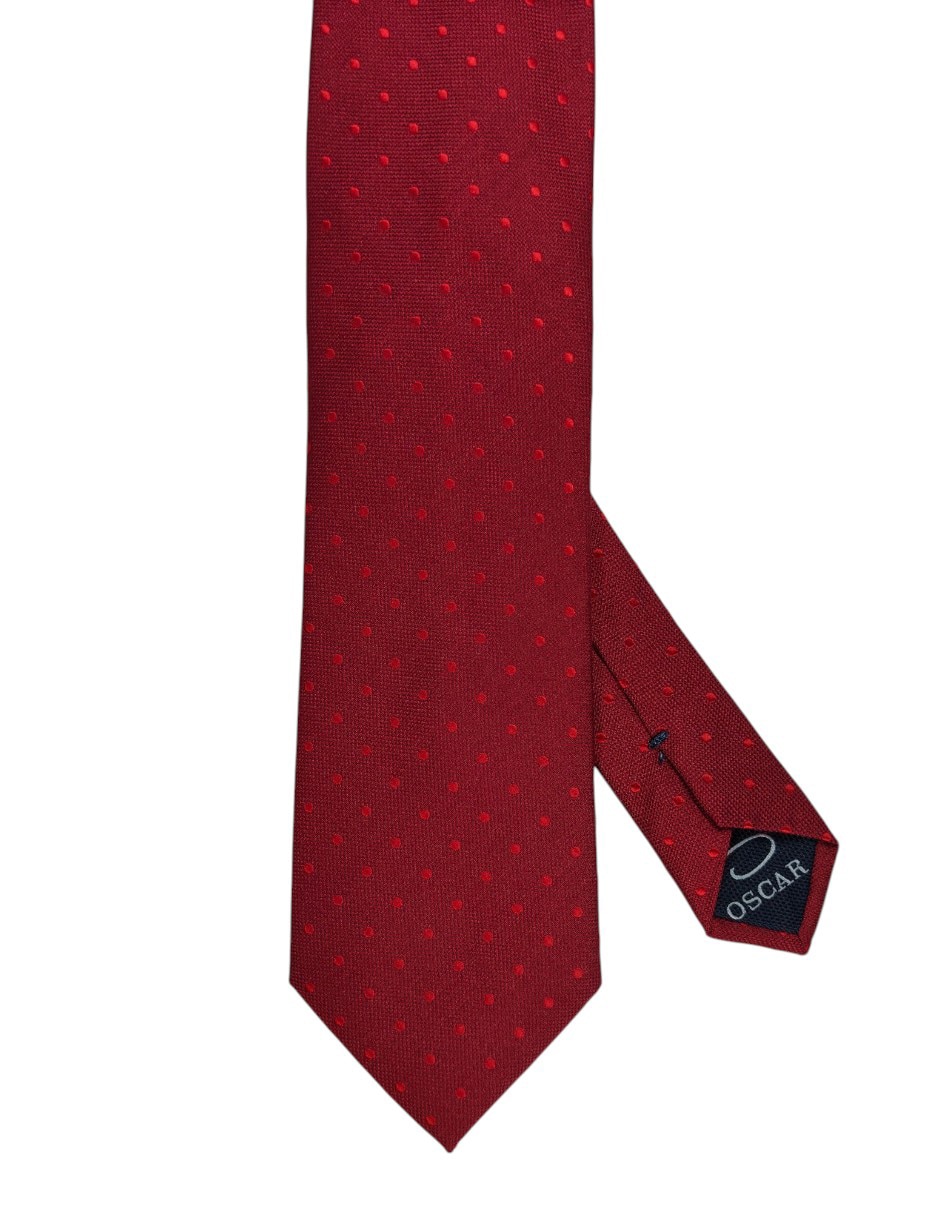Corbata regular estampado lunares para hombre 1