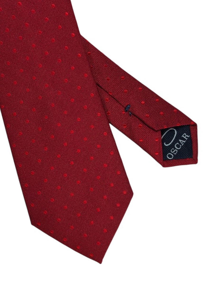 Corbata regular estampado lunares para hombre 3