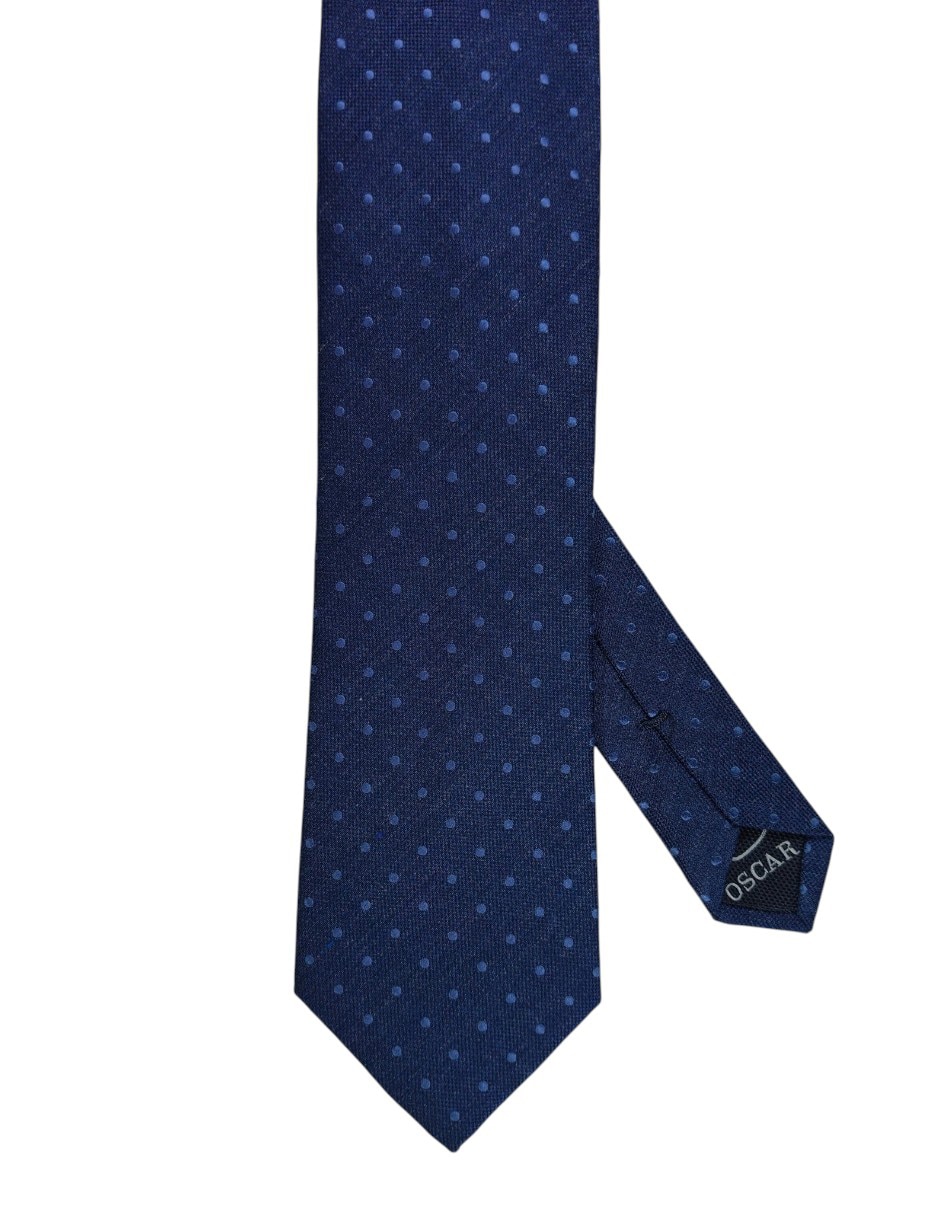 Corbata regular estampado lunares para hombre