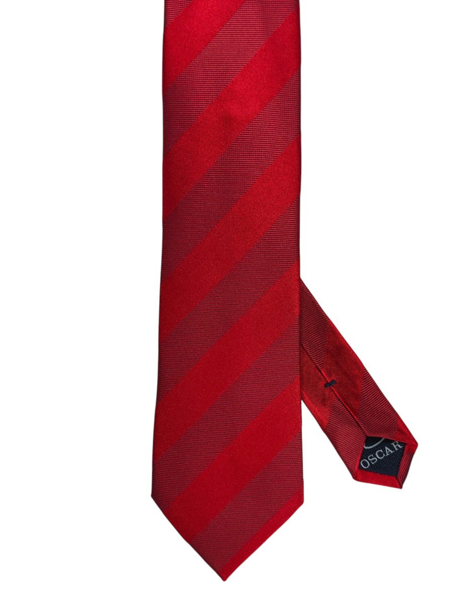 Corbata regular estampado a rayas para hombre 1