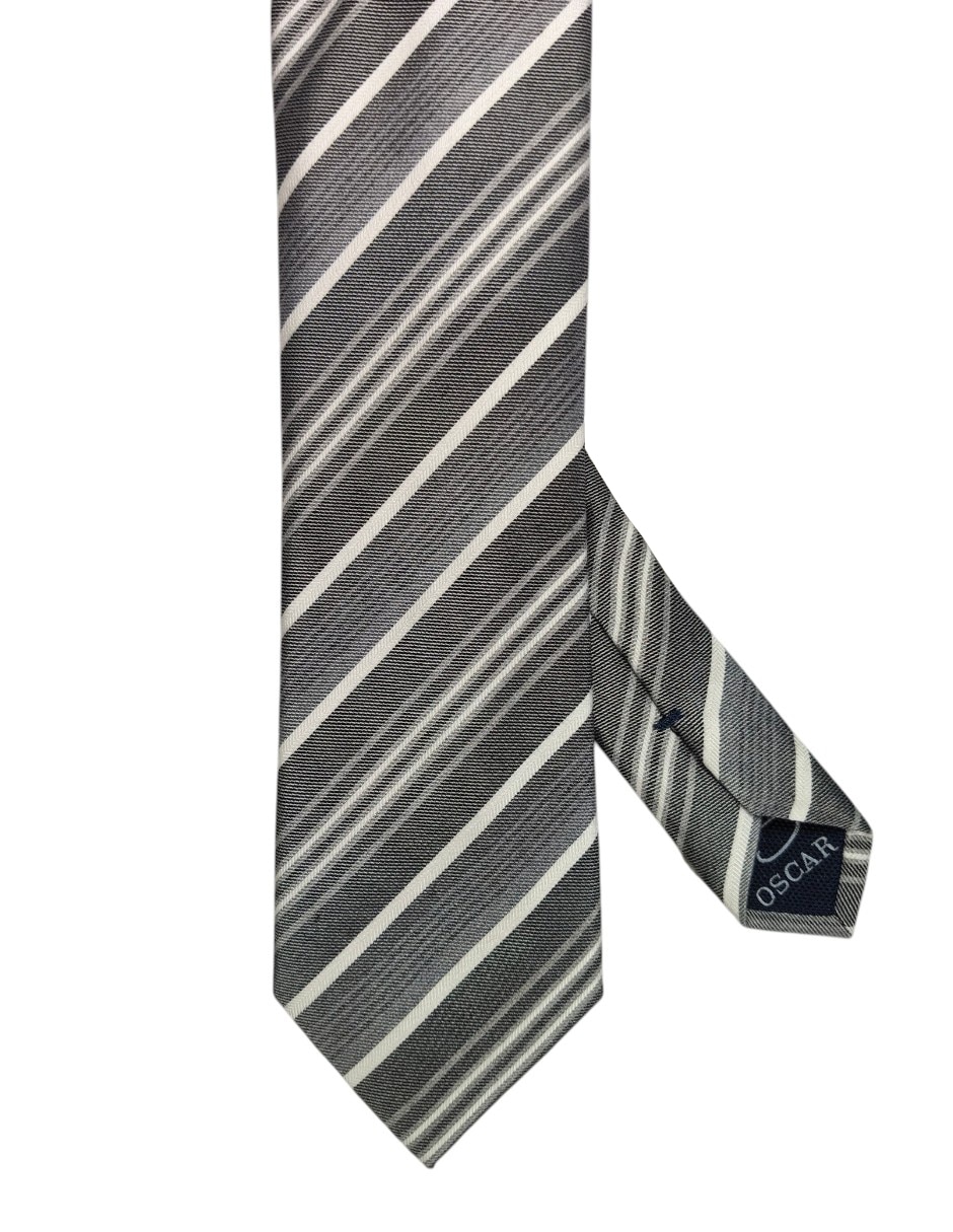Corbata regular estampado a rayas para hombre 1