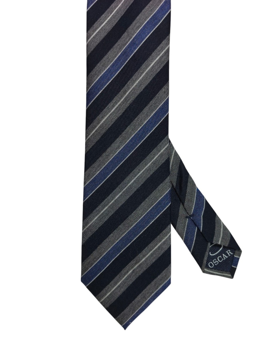 Corbata regular estampado a rayas para hombre