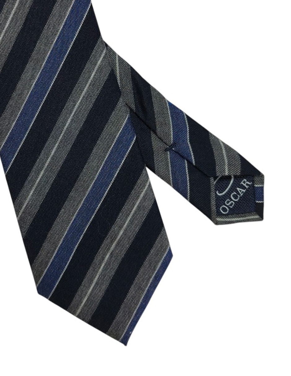 Corbata regular estampado a rayas para hombre 2