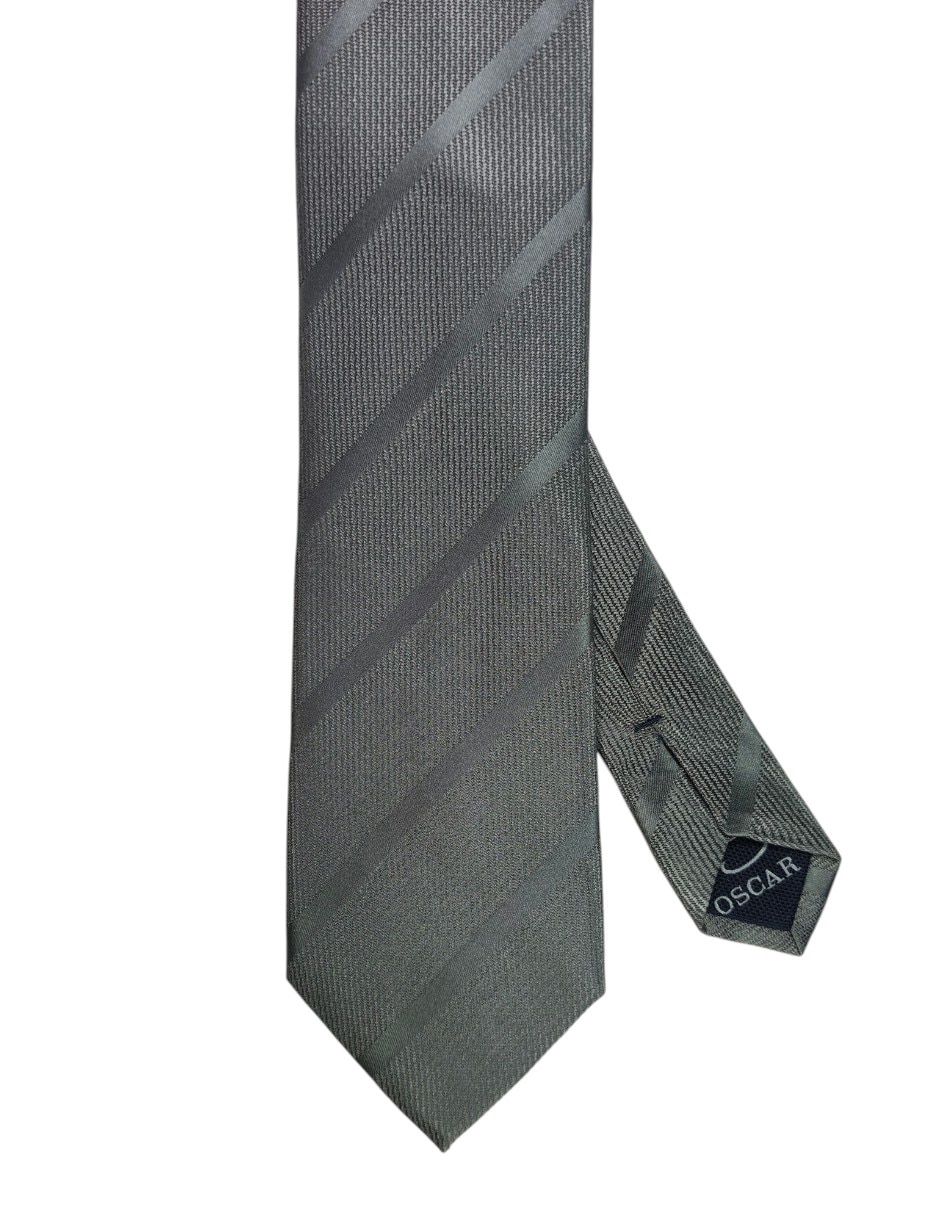 Corbata regular estampado a rayas para hombre 1