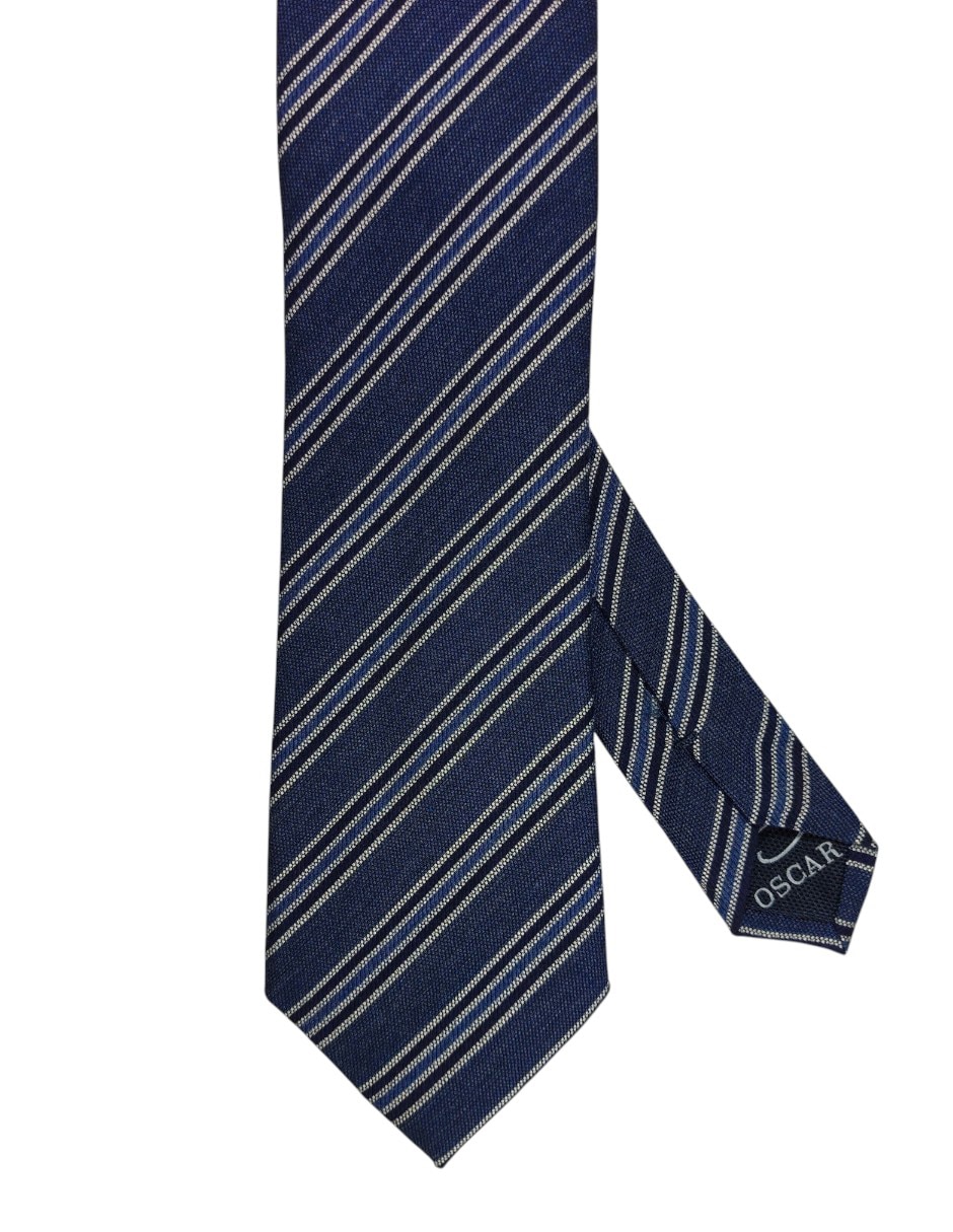 Corbata regular estampado a rayas para hombre