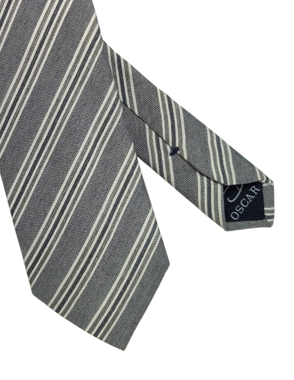 Corbata regular estampado a rayas para hombre 3