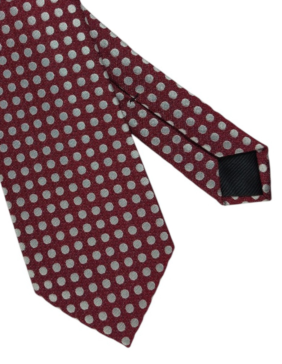 Corbata regular de seda estampado lunares para hombre 2
