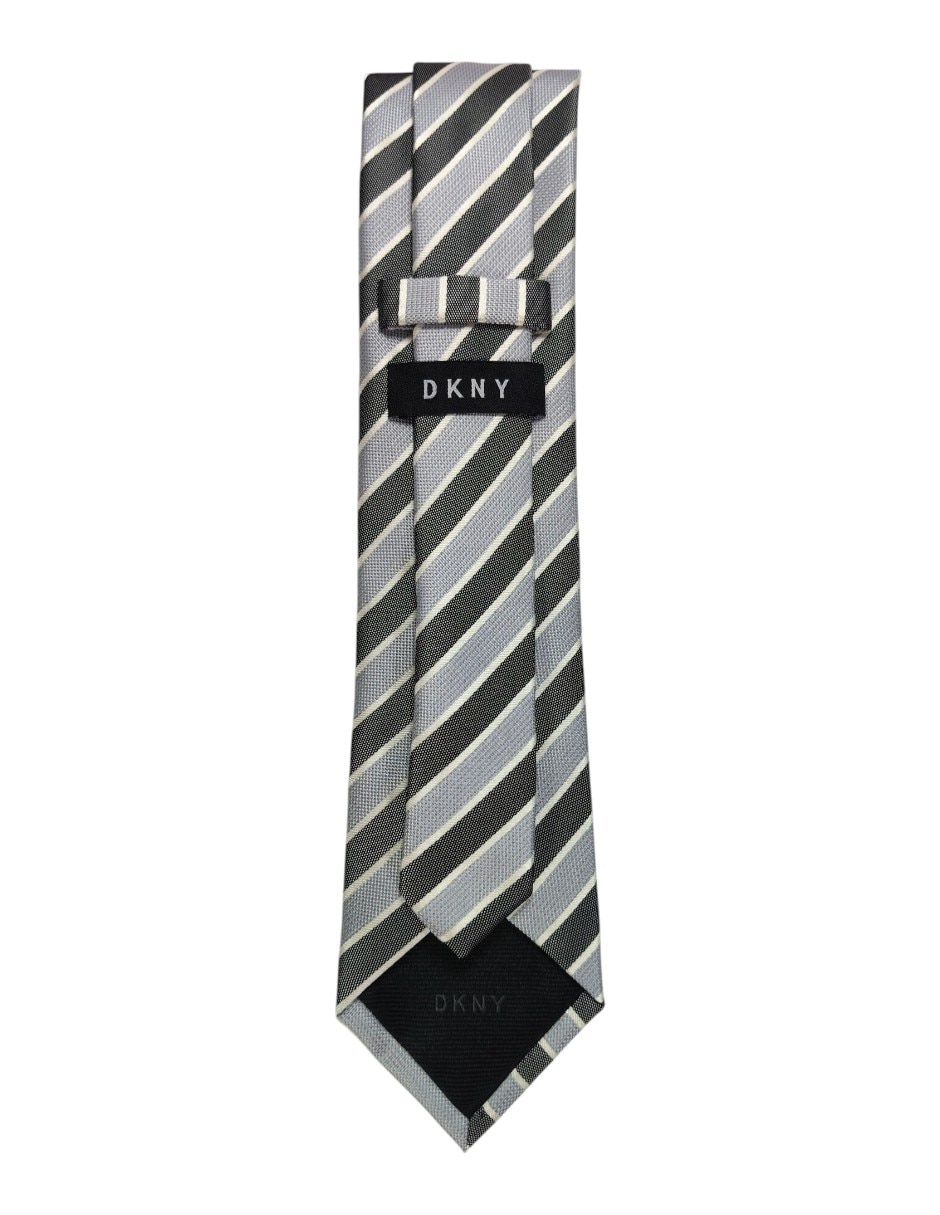 Corbata regular de seda estampado a rayas para hombre 3