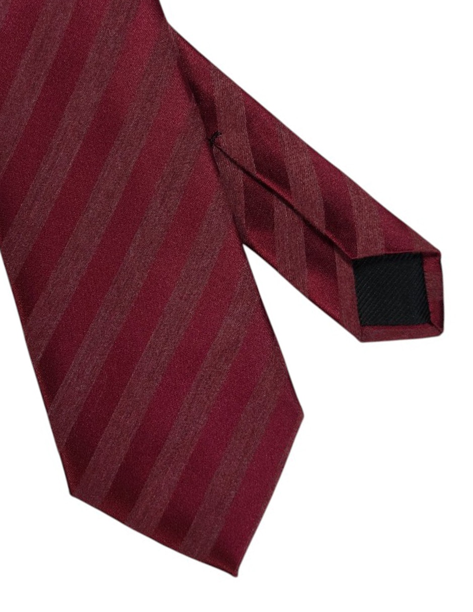 Corbata regular de seda estampado a rayas para hombre 2