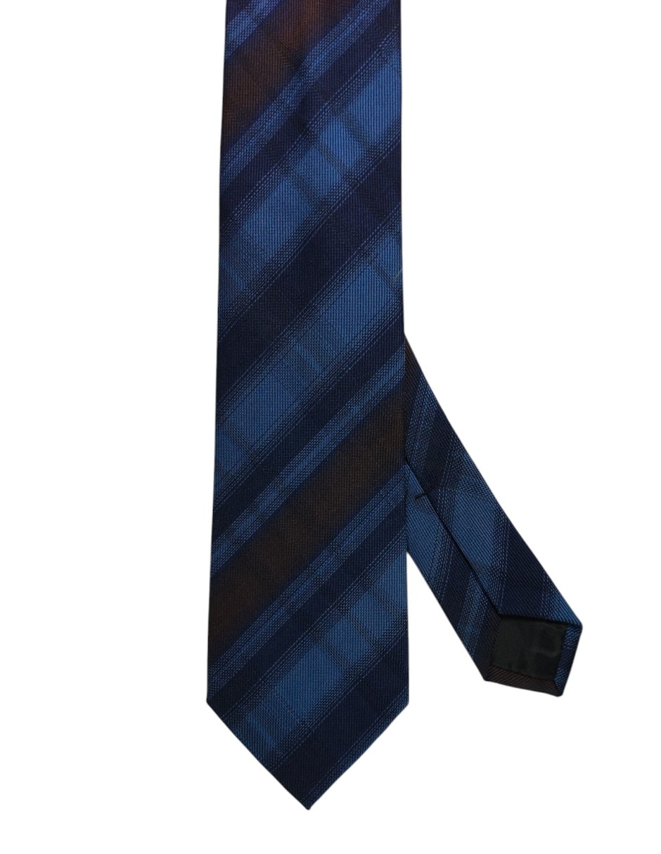 Corbata regular de seda estampado a cuadros para hombre