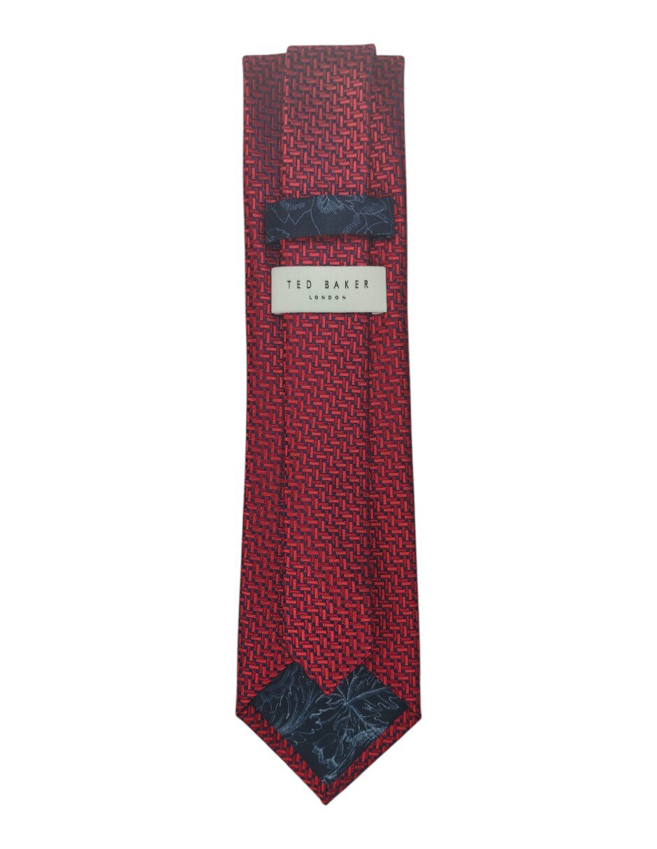 Corbata regular de seda estampado geométrico para hombre 3