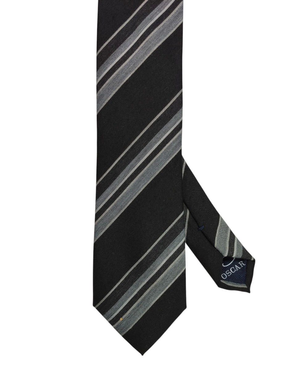 Corbata regular estampado a rayas para hombre 1