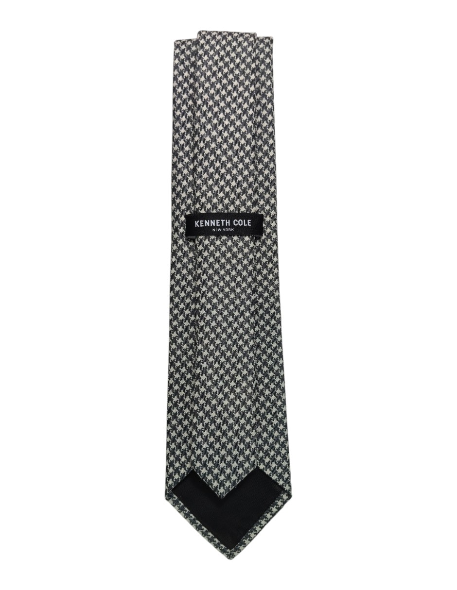 Corbata regular de seda estampado pata de gallo para hombre 2