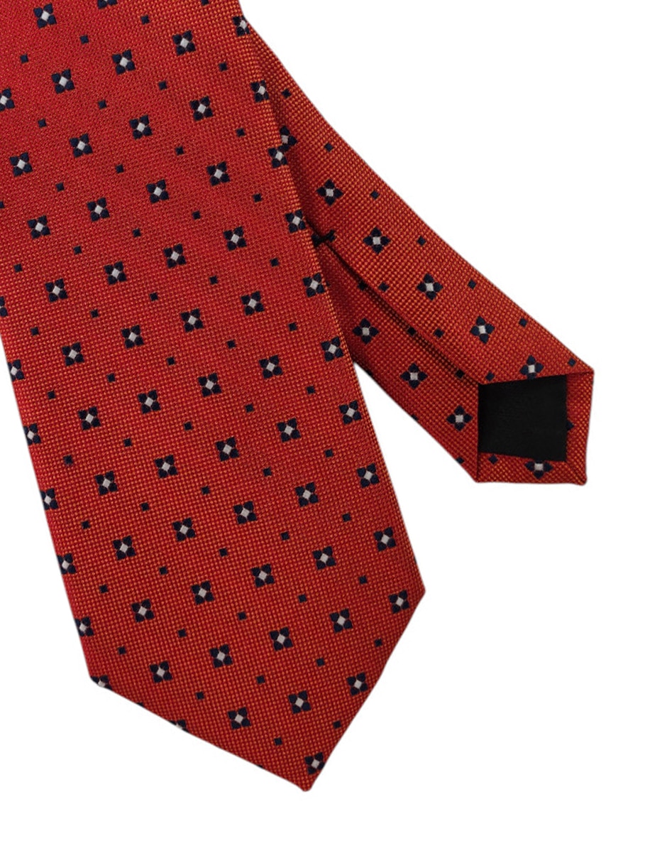 Corbata regular de seda estampado floral para hombre 2
