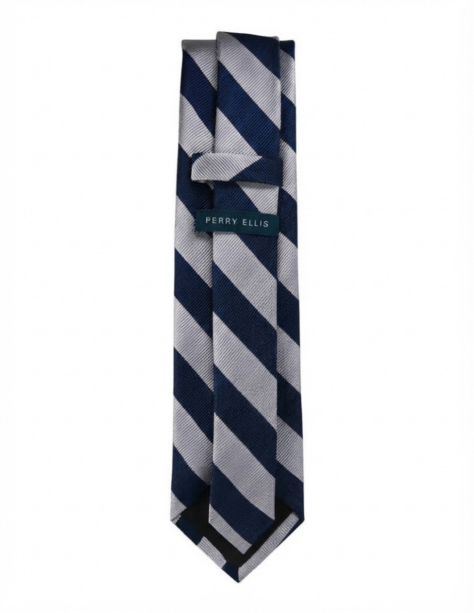 Corbata regular de seda estampado a rayas para hombre 2