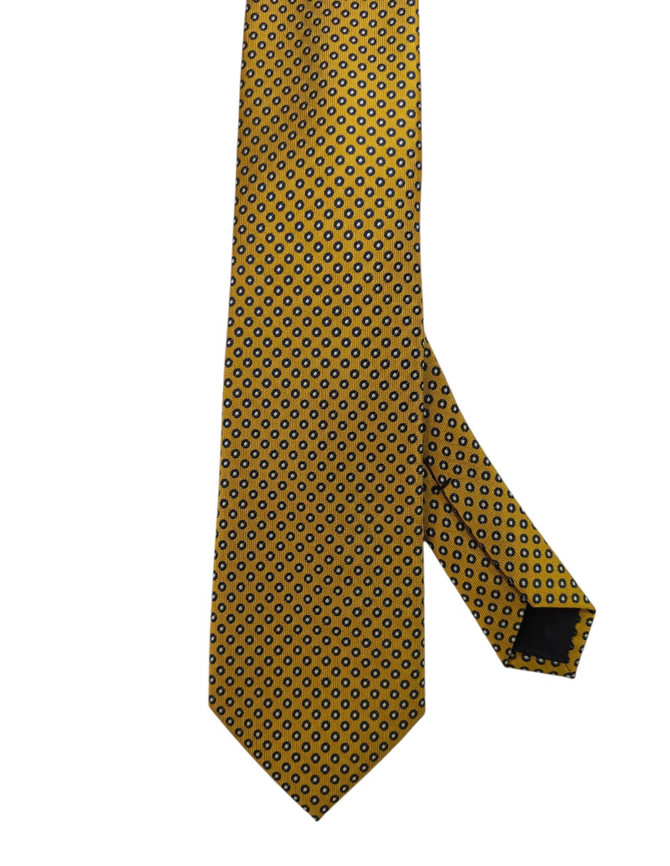 Corbata regular de seda estampado floral para hombre