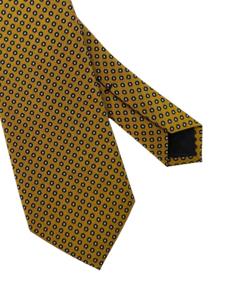 Corbata regular de seda estampado floral para hombre 2