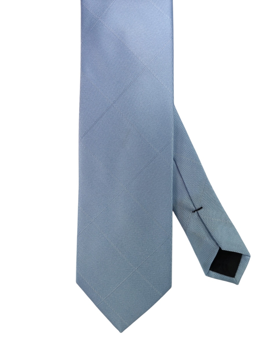 Corbata regular de seda estampado a cuadros para hombre