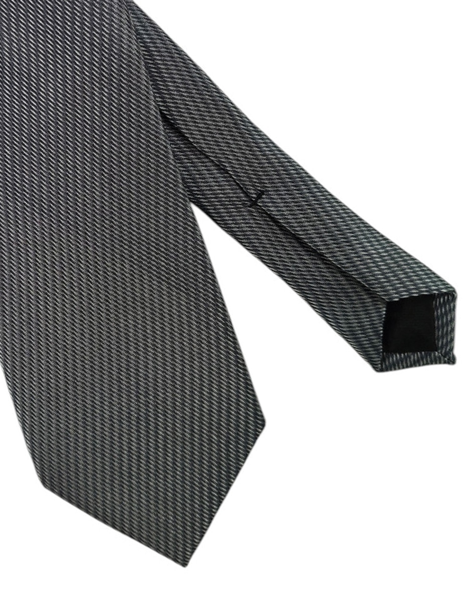 Corbata regular de seda estampado gráfico para hombre 3