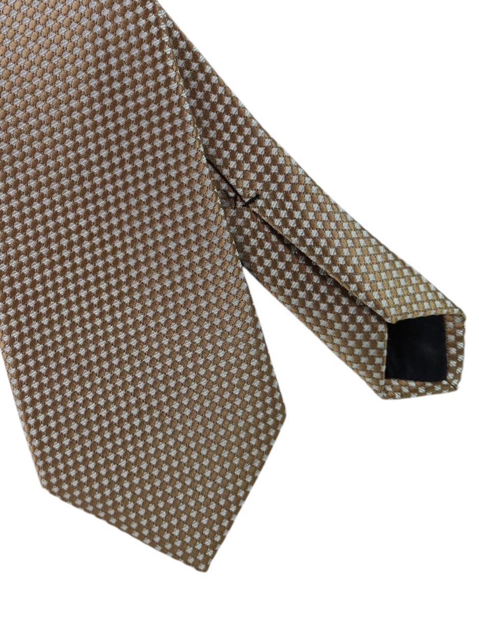 Corbata regular de seda estampado gráfico para hombre 3