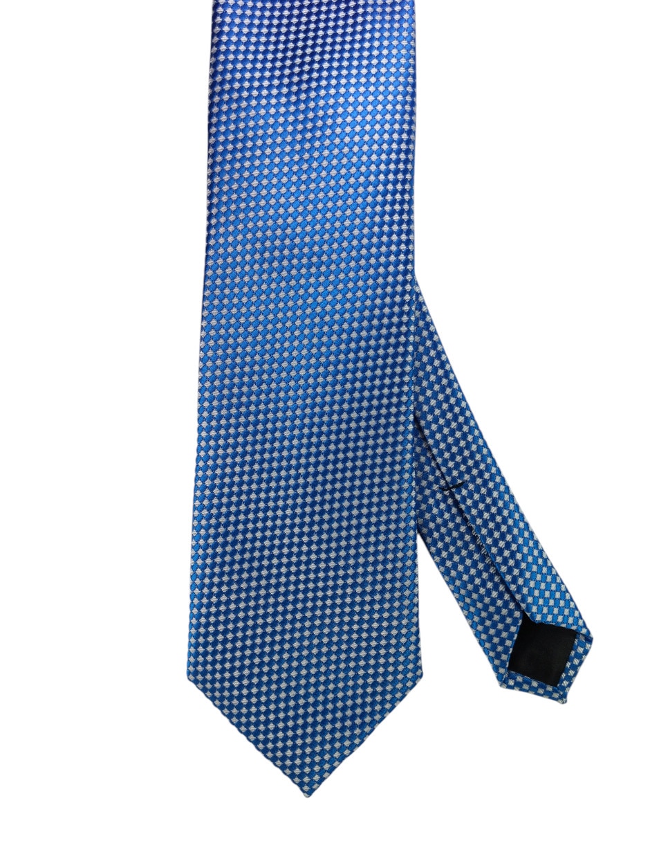 Corbata regular de seda estampado gráfico para hombre