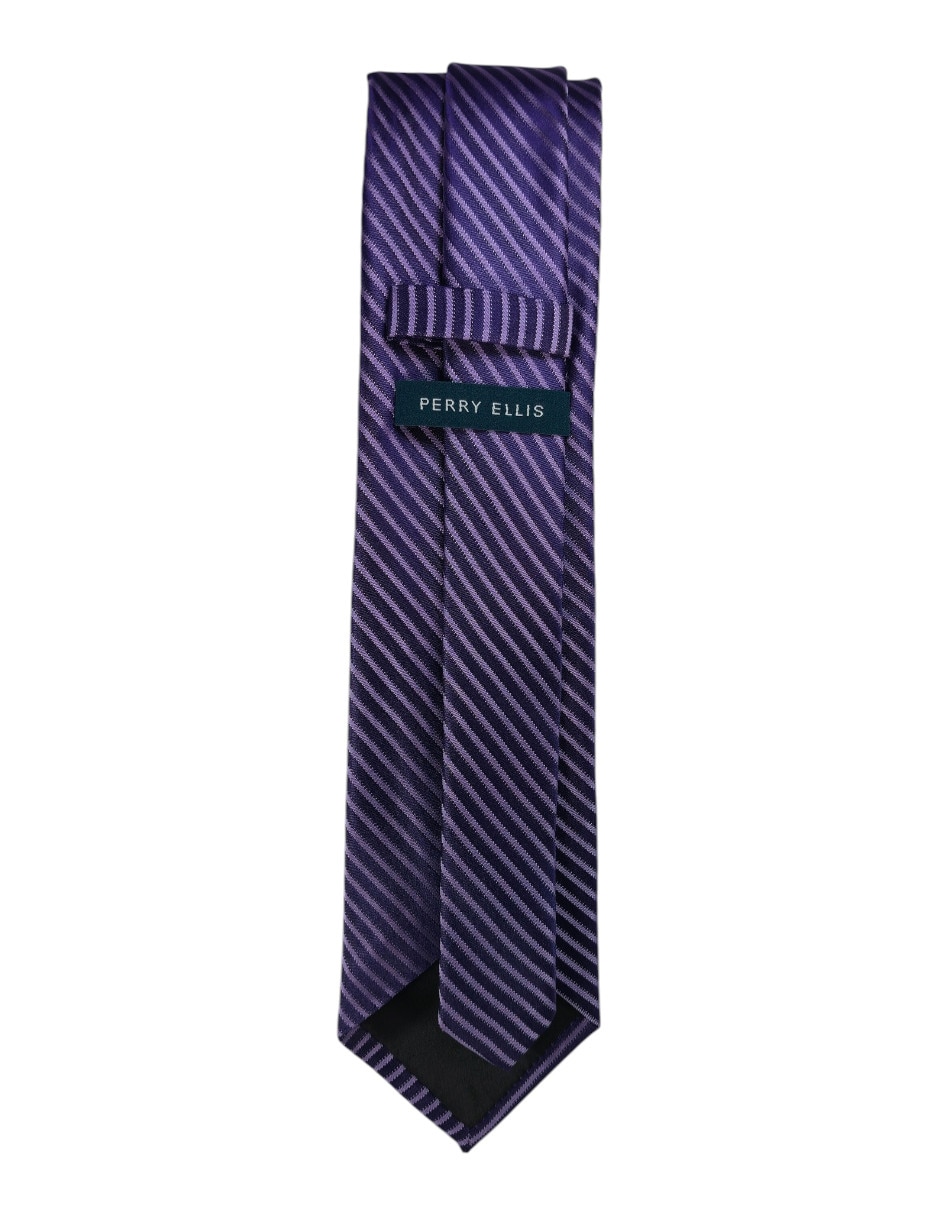 Corbata regular de seda estampado a rayas para hombre 3