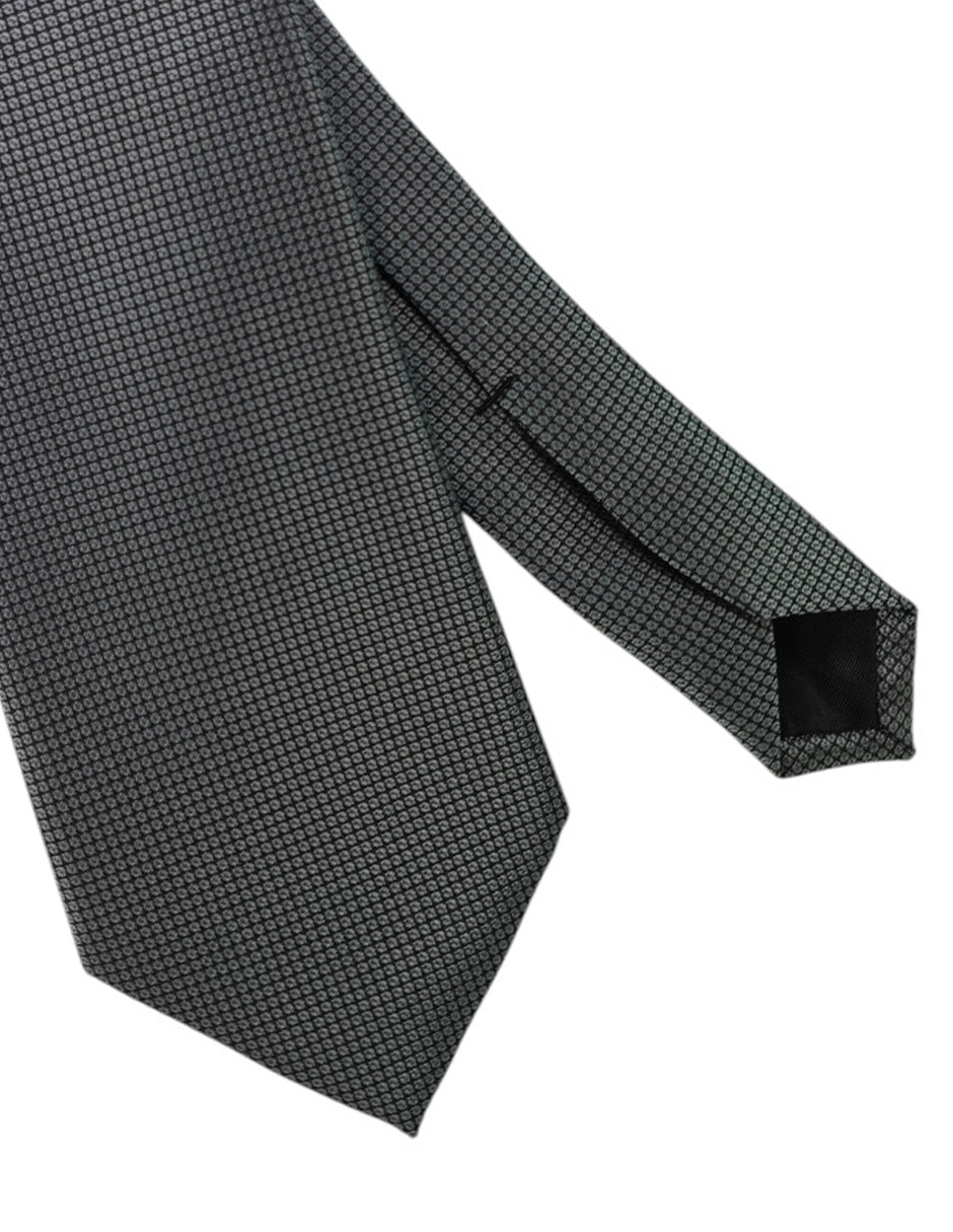 Corbata regular de seda estampado gráfico para hombre 3