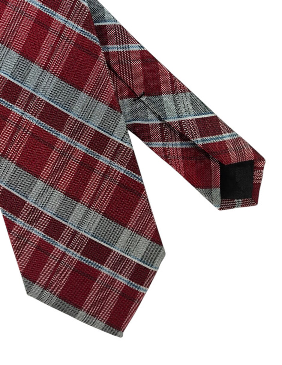Corbata regular de seda estampado a rayas para hombre 3