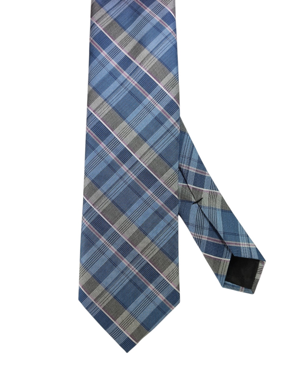 Corbata regular de seda estampado a rayas para hombre