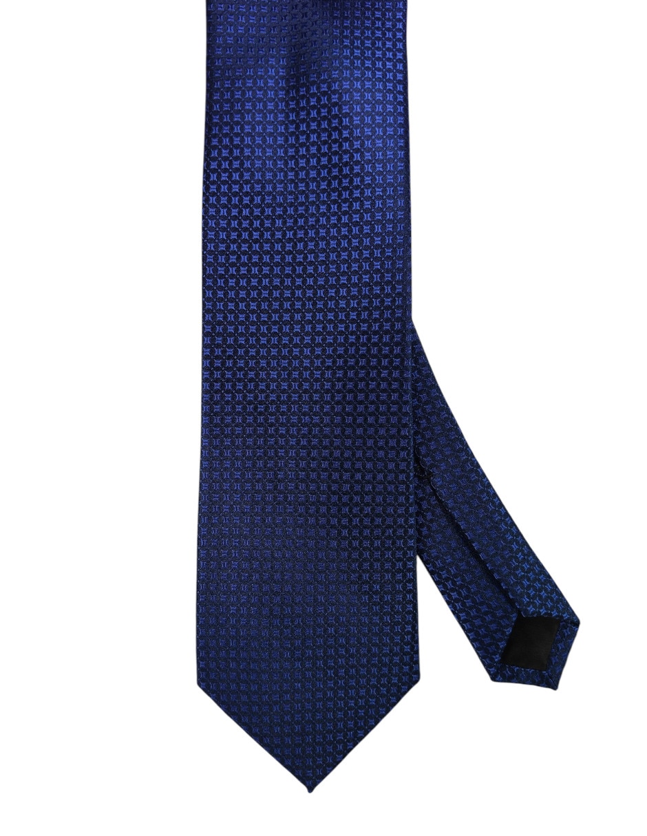 Corbata regular de seda estampado gráfico para hombre 1