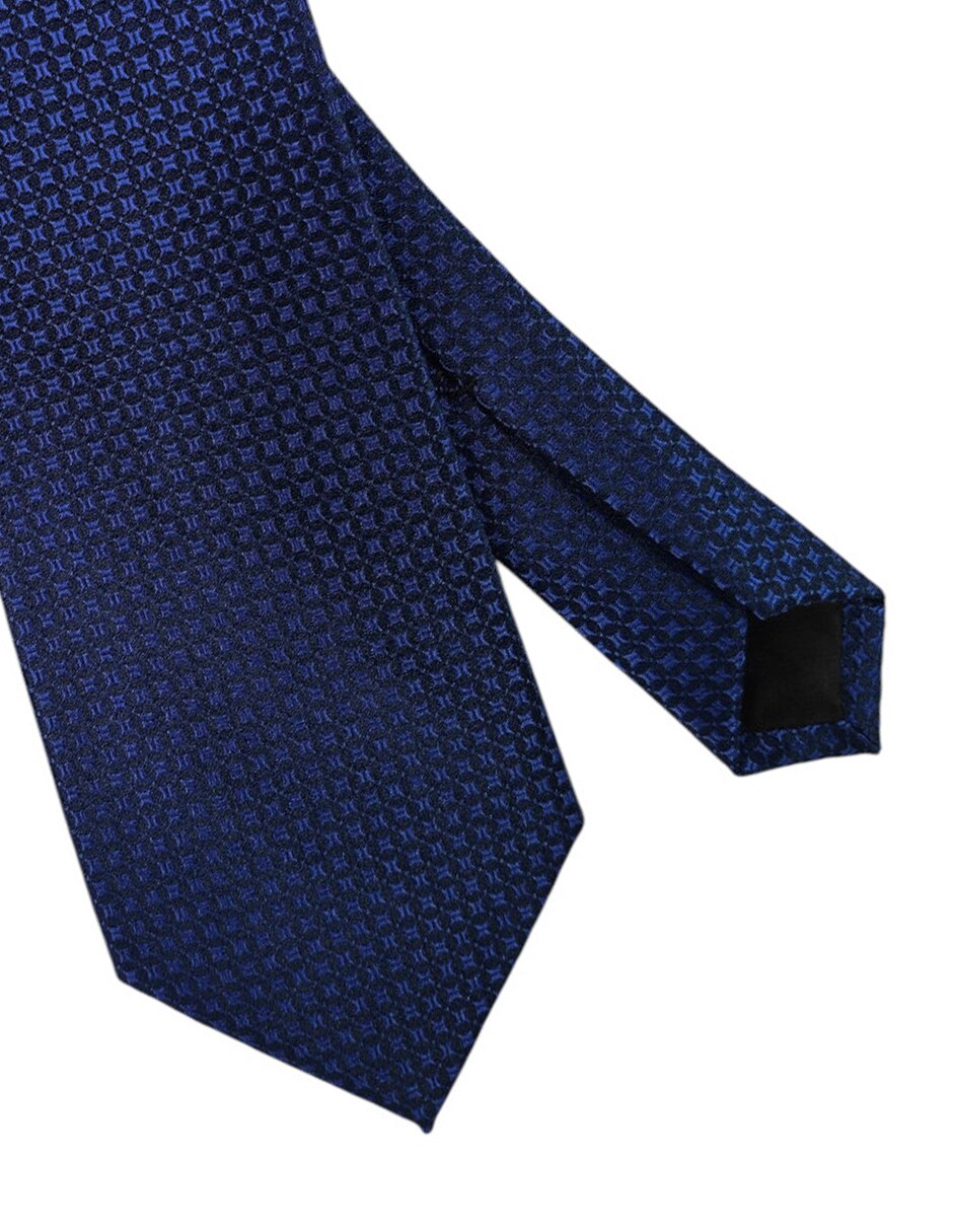 Corbata regular de seda estampado gráfico para hombre 3