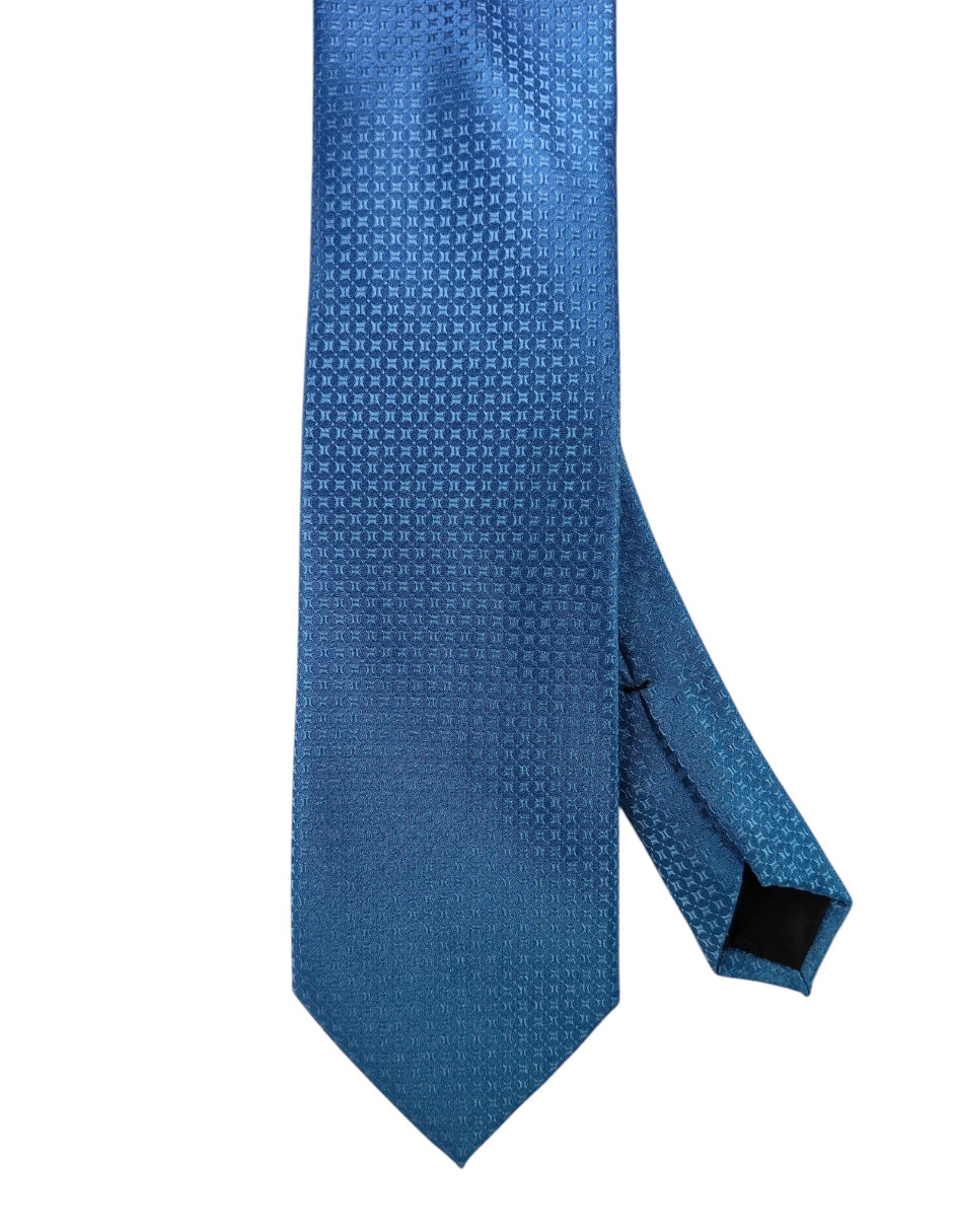 Corbata regular de seda estampado gráfico para hombre