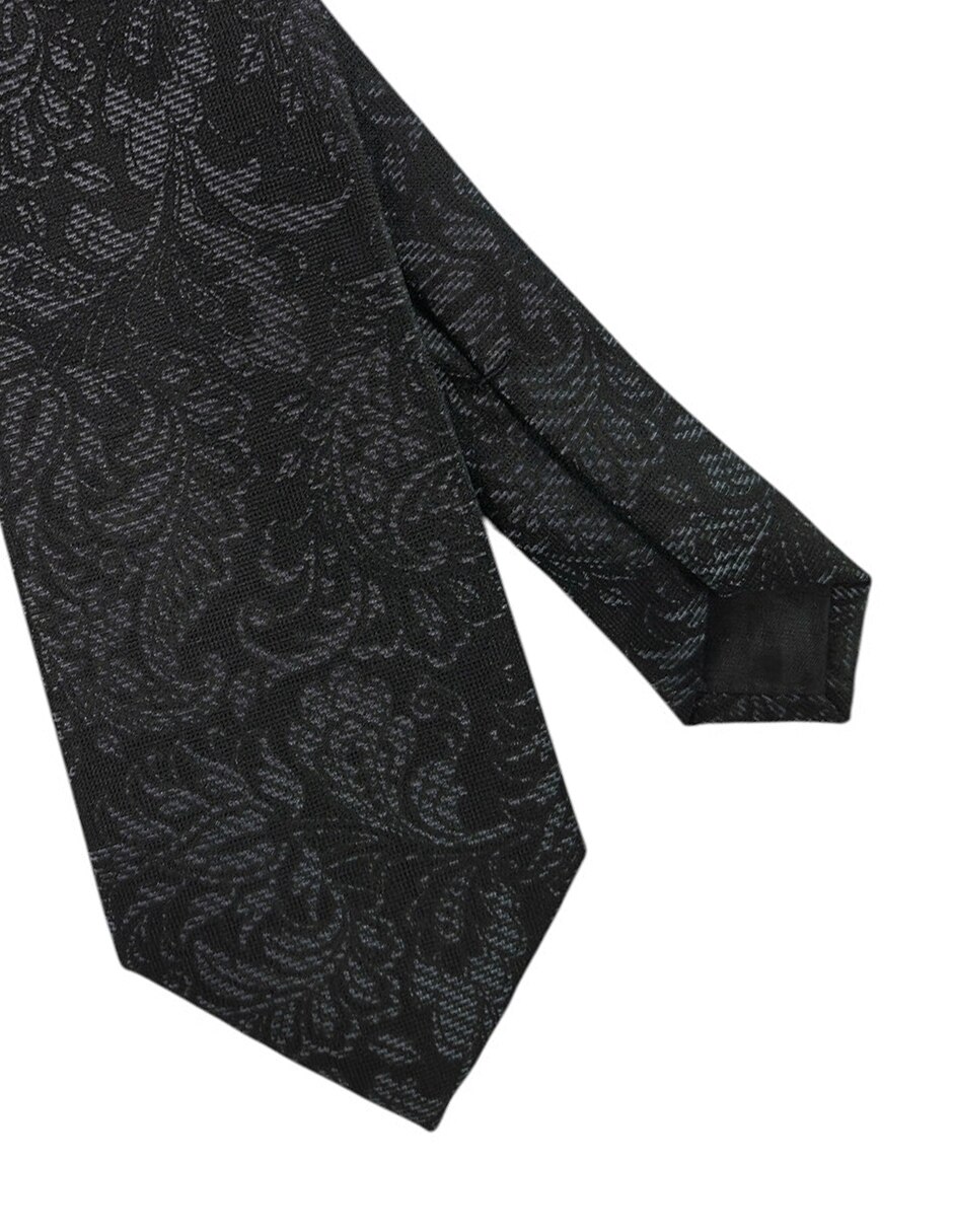 Corbata regular de seda estampado floral para hombre 3