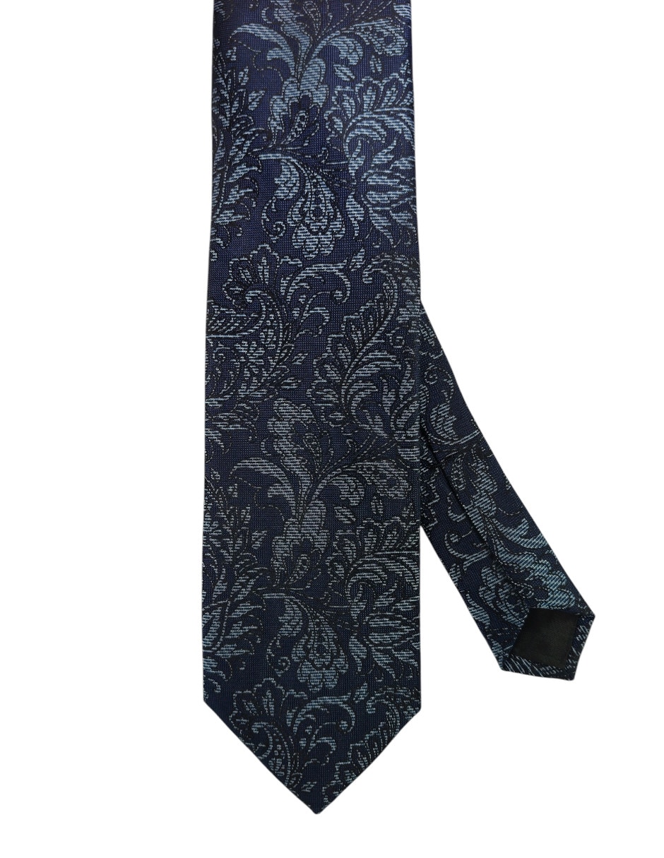 Corbata regular de seda estampado floral para hombre