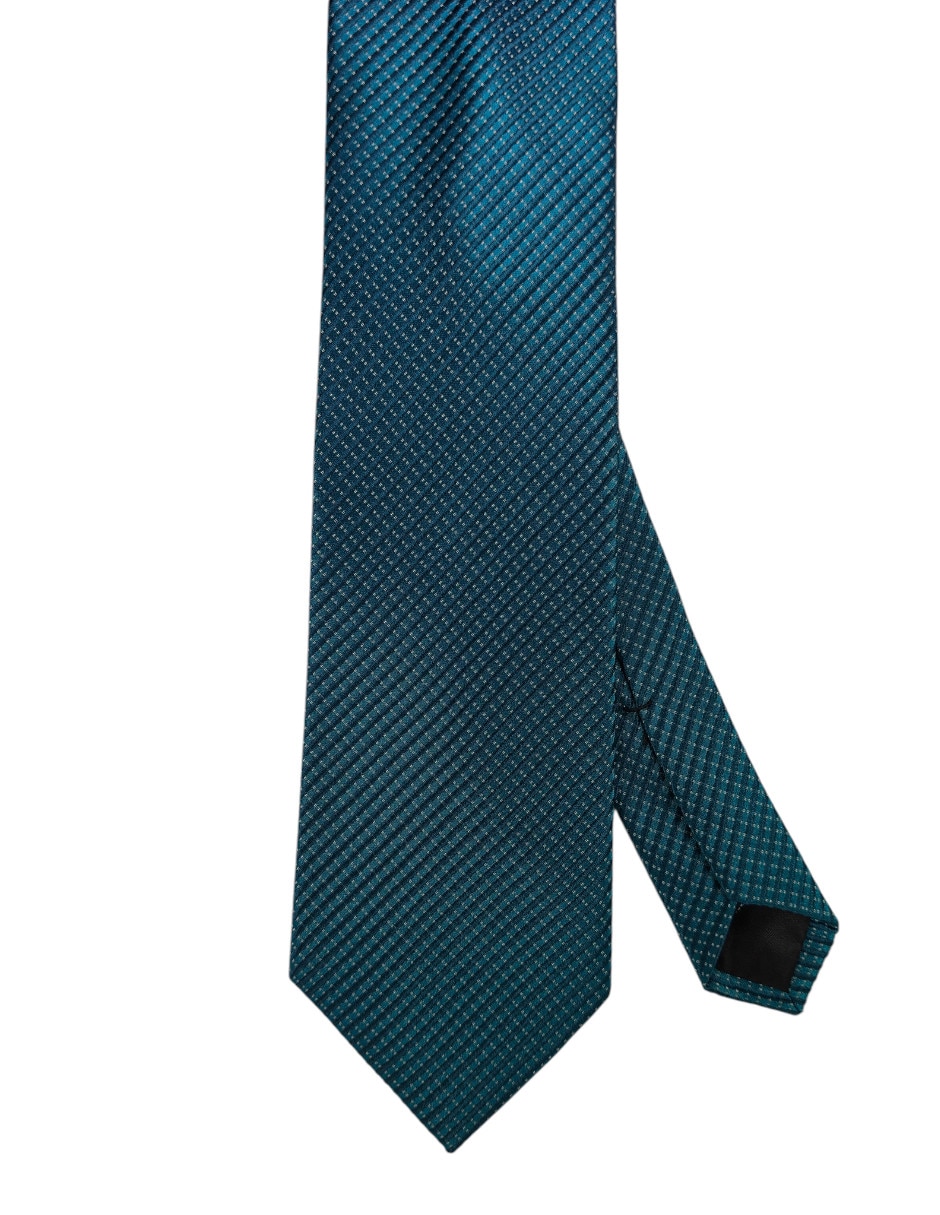 Corbata regular de seda estampado a rayas para hombre 1