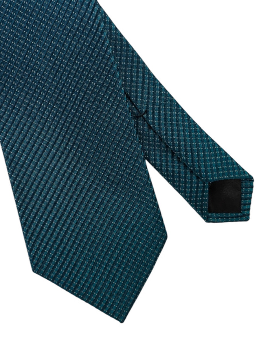 Corbata regular de seda estampado a rayas para hombre 2