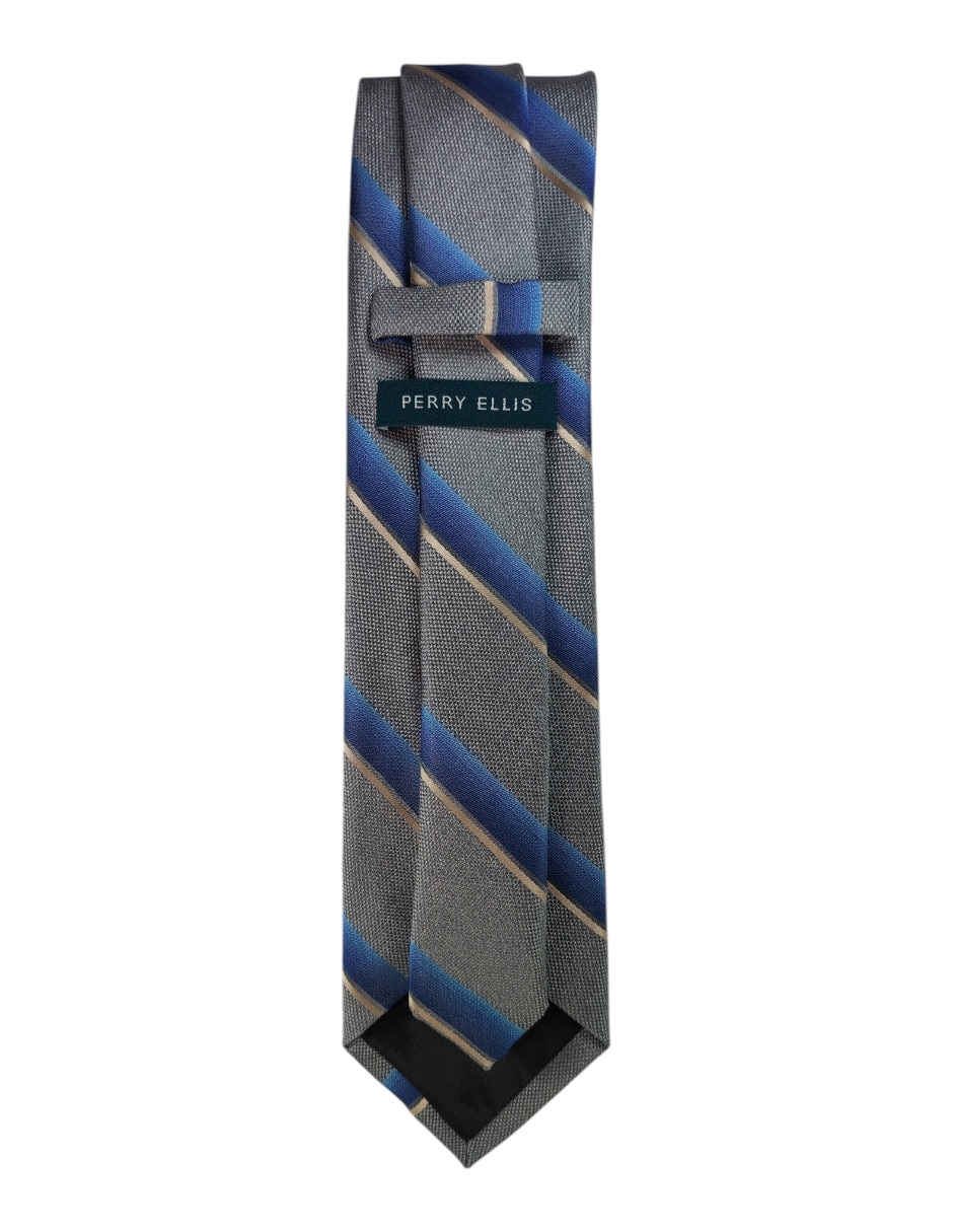 Corbata regular de seda estampado a rayas para hombre 2